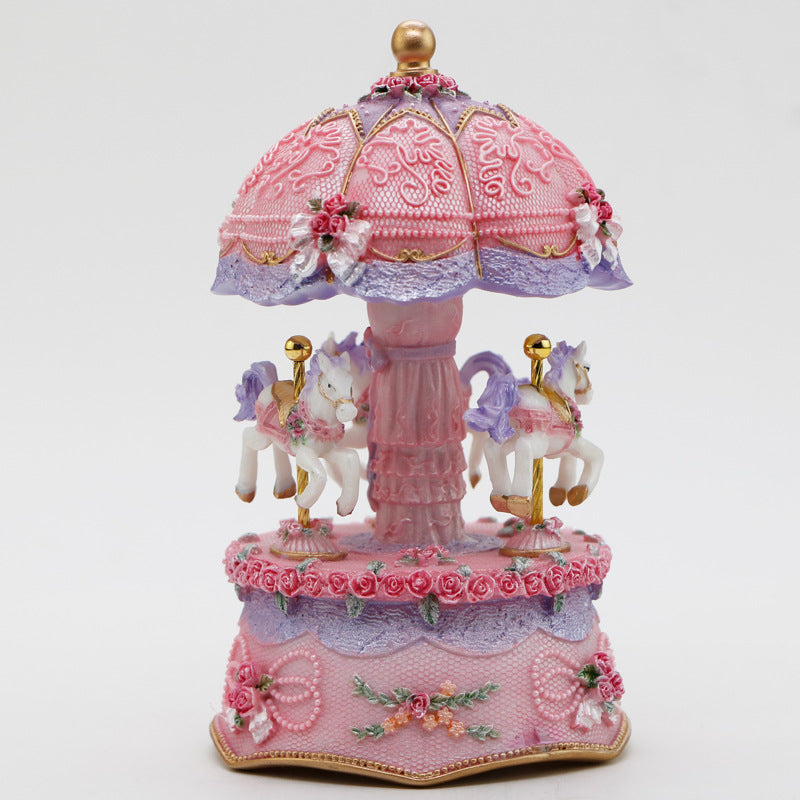 Unique birthday gift carousel music box