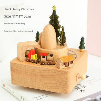 Vintage style music box with carousel theme