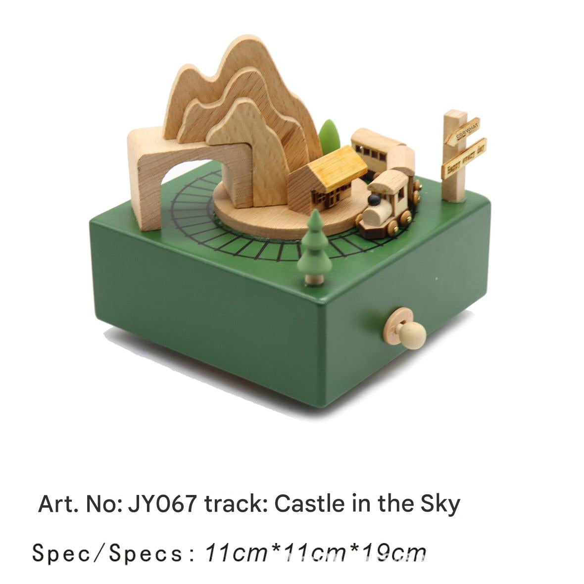 Colorful details of a wooden music box