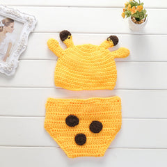 Cute child wearing giraffe costume