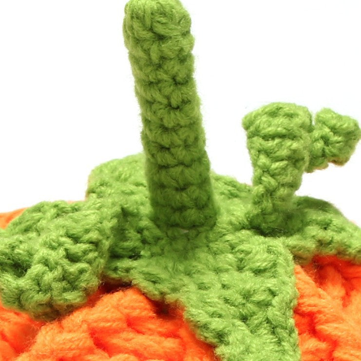 Kids Pumpkin Knit Hat worn by child