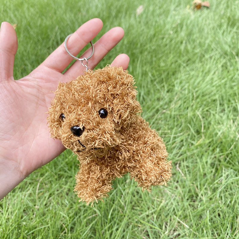 Cute Dog Keychain with Metal Ring