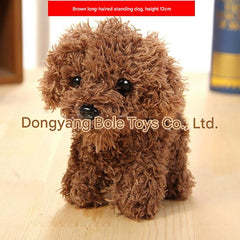 Stylish Long-Hair Dog Keychain Close-Up