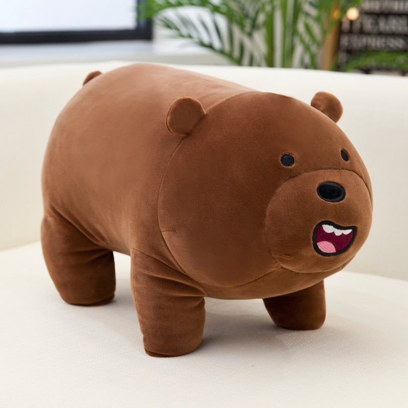 Cuddly Panda Plush Toy Pillow in child's arms
