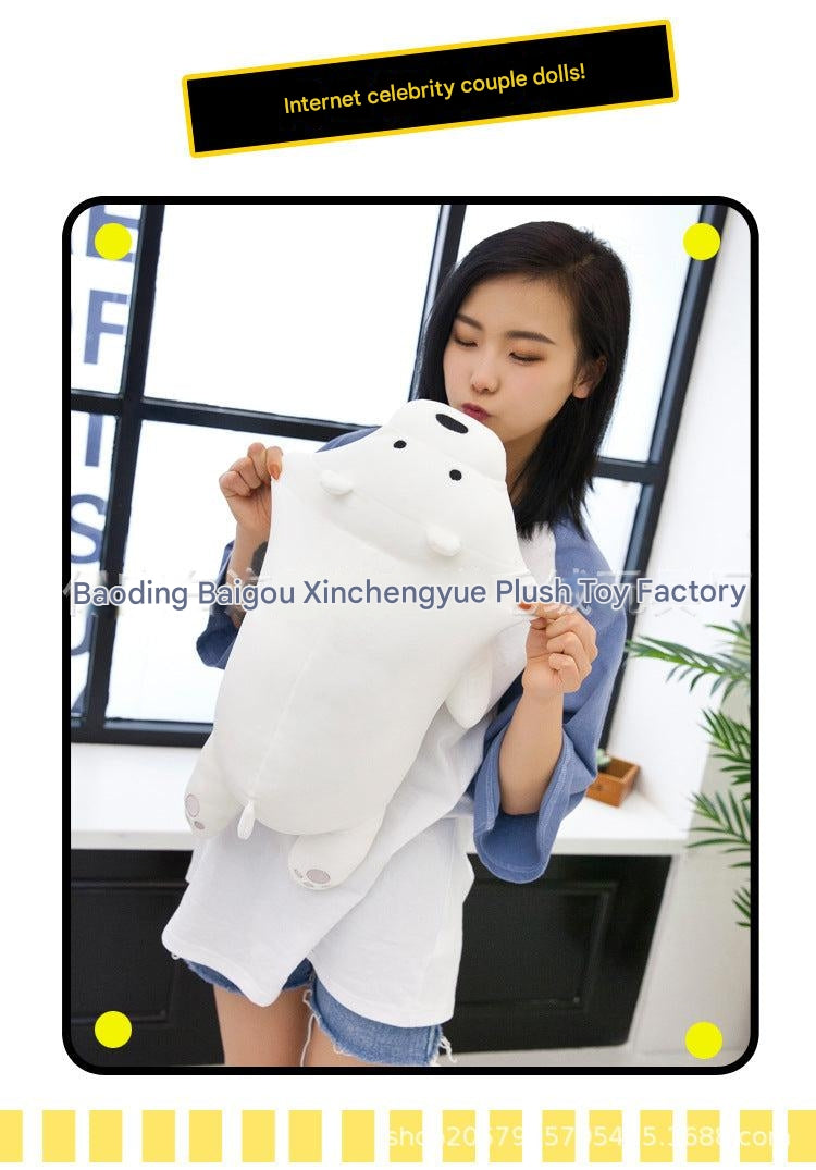 Cuddly Panda Plush Toy Pillow smiling
