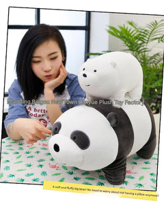 Cuddly Panda Plush Toy Pillow with toys