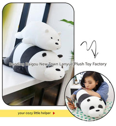 Cuddly Panda Plush Toy Pillow front view