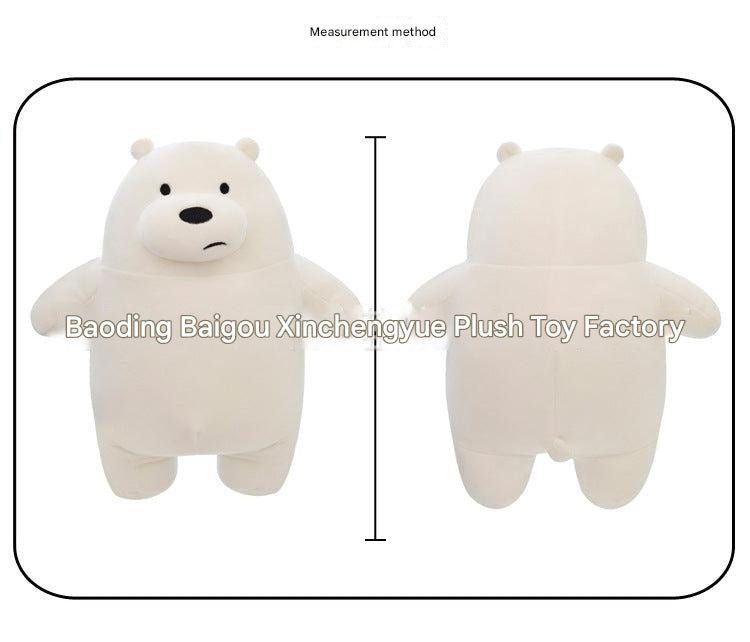 Cuddly Panda Plush Toy Pillow side view
