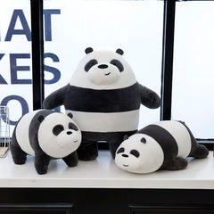 Cuddly Panda Plush Toy Pillow side view