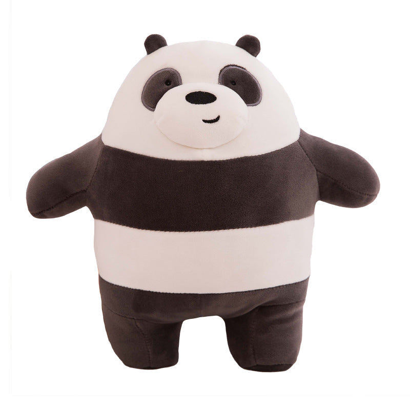 Cuddly Panda Plush Toy Pillow in child's arms