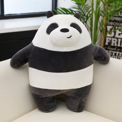Cuddly Panda Plush Toy Pillow smiling