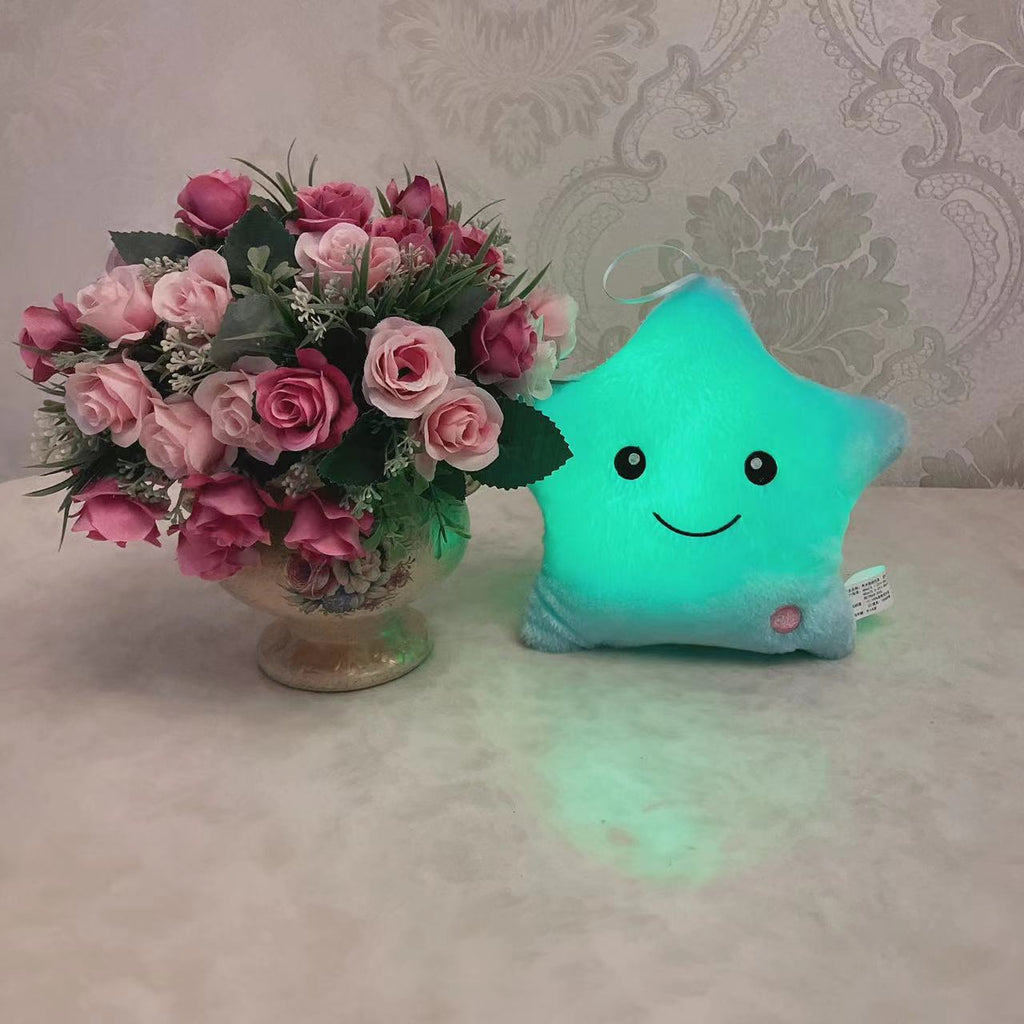 LED plush pillow in a girls bedroom