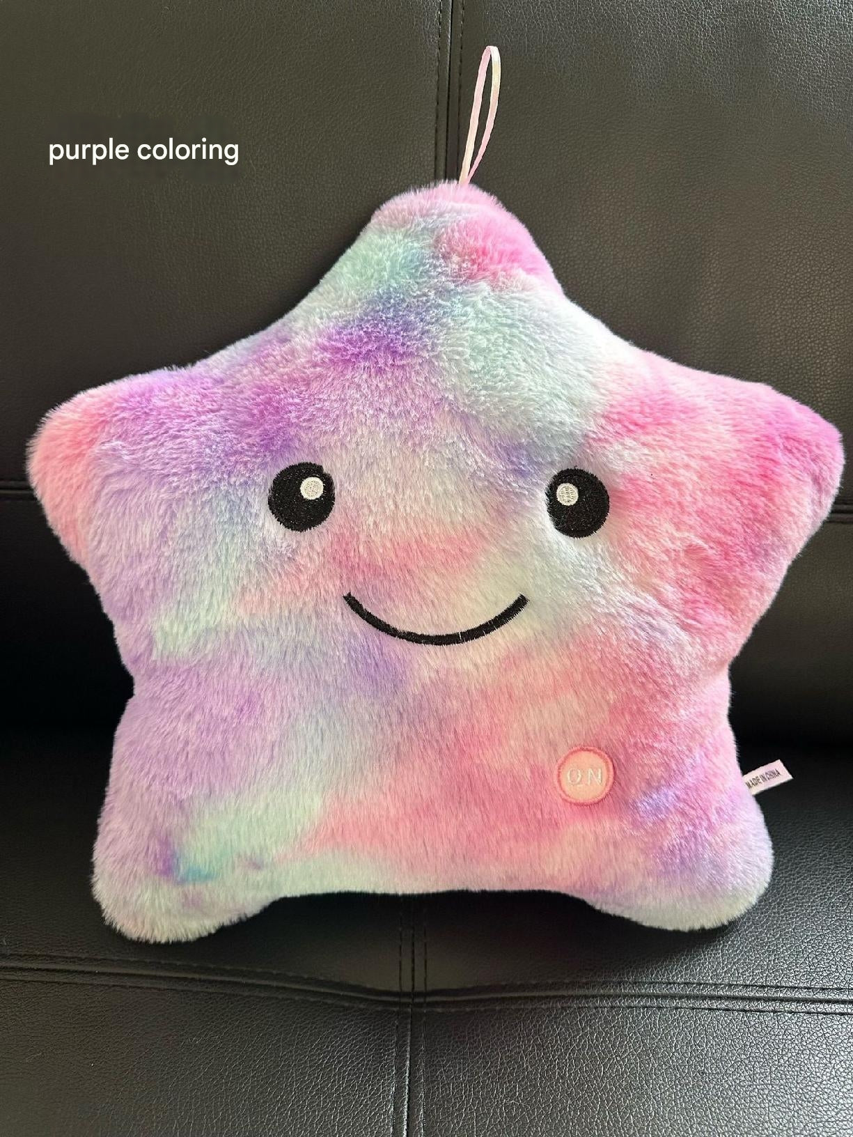 Star plush pillow for night comfort