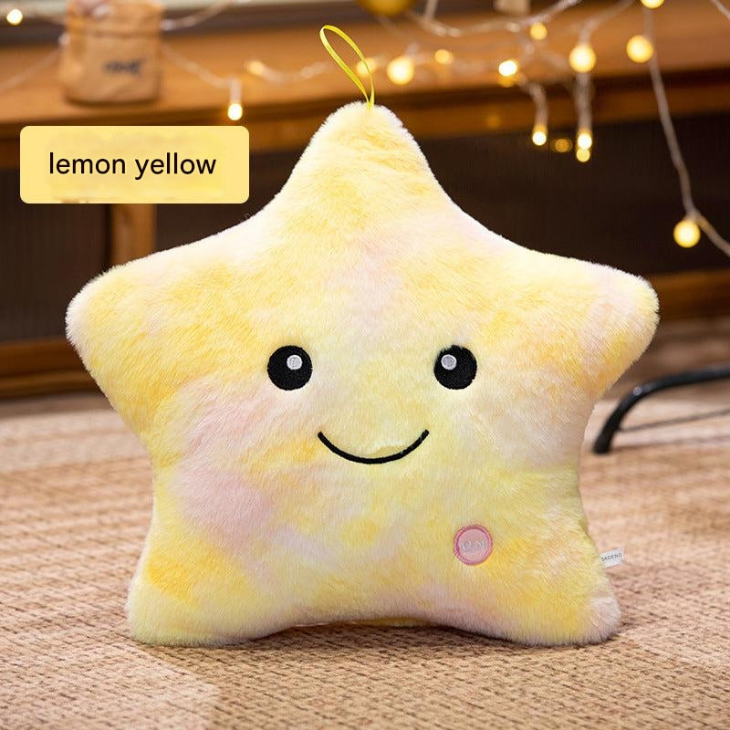 Close-up of star LED plush toy