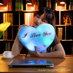LED plush pillow in a girls bedroom