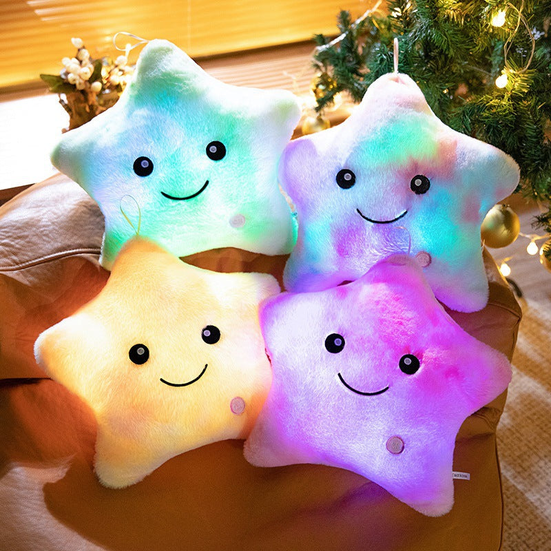 Close-up of star LED plush toy
