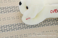 Close-up of dolphin plush toy details