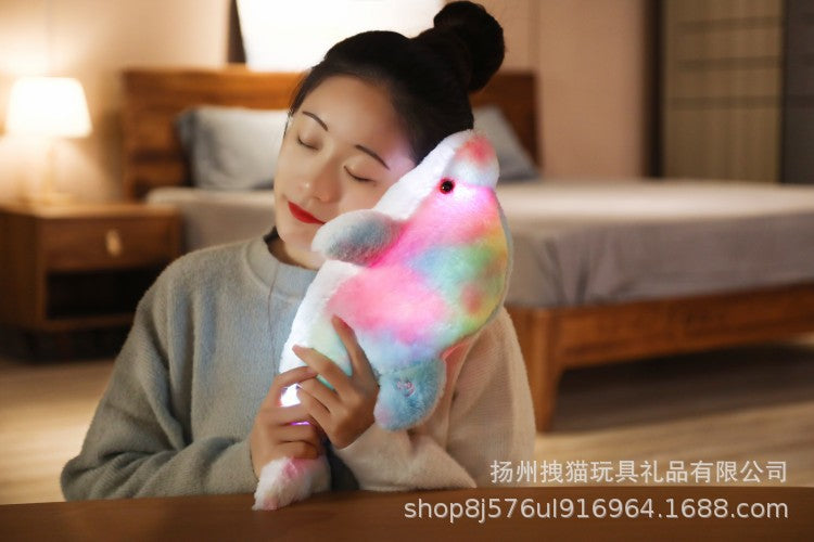 Close-up of dolphin plush toy details