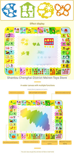 Portable water drawing mat for kids outdoors