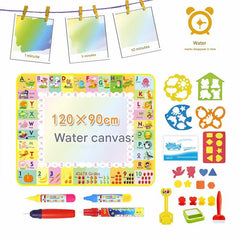 Portable water drawing mat for kids outdoors