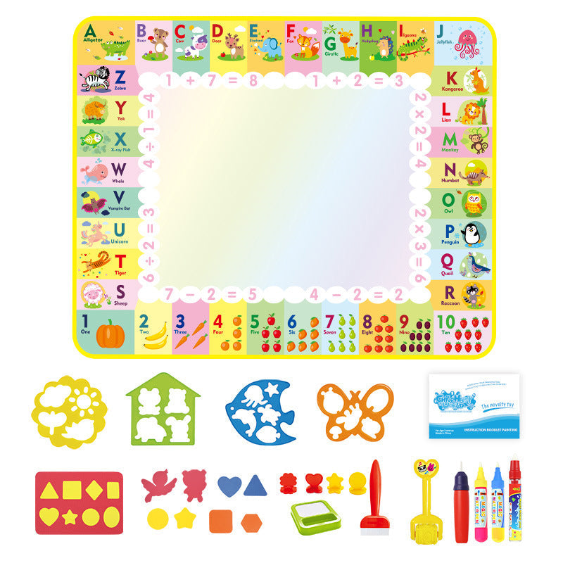 Creative moment with a water drawing mat