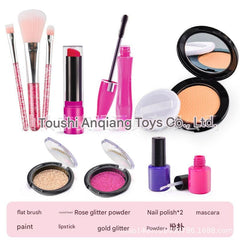 Portable cosmetic bag with makeup toys