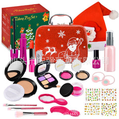 Close-up of lipstick and brushes in toy kit