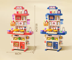 Water spray feature in kids kitchen