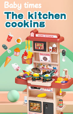 Interactive Kids' Play Kitchen Set with Light and Sound