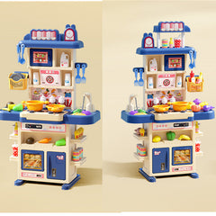 Imaginative play session with kitchen toys