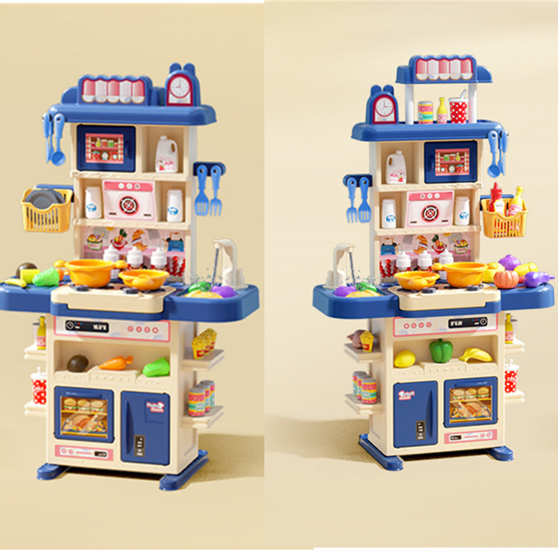 Imaginative play session with kitchen toys