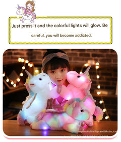 Glowing Unicorn Plush Toy multi-angle views