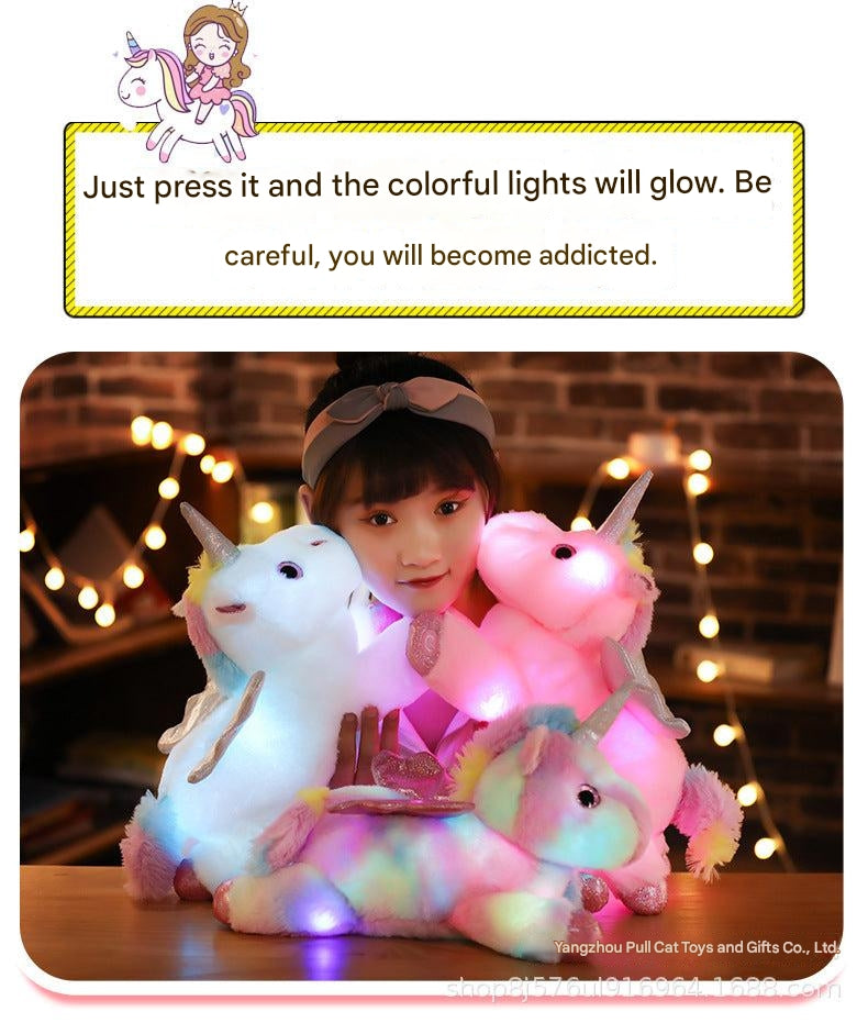 Glowing Unicorn Plush Toy multi-angle views