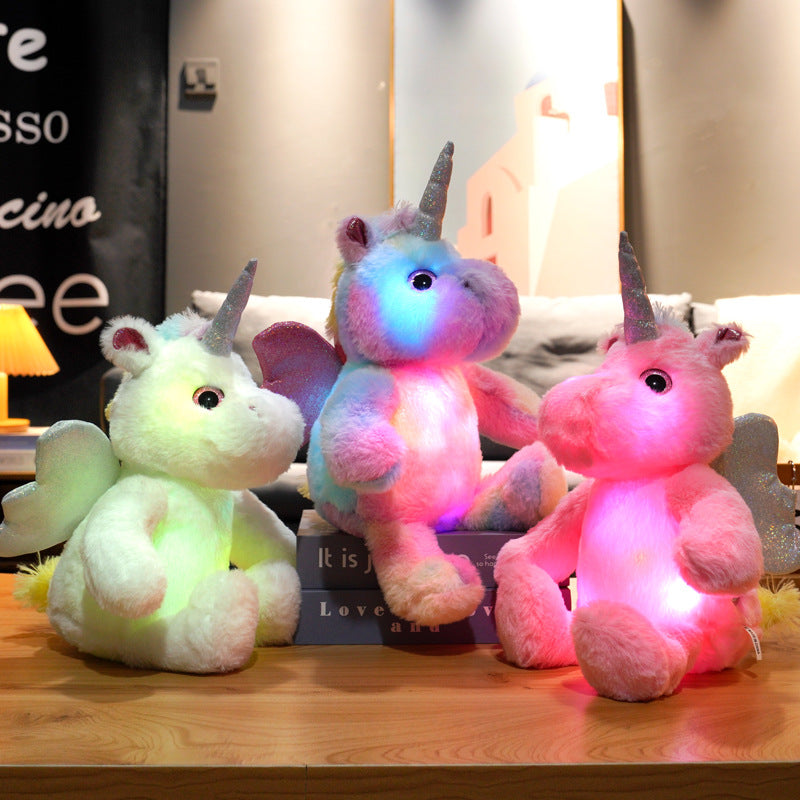 Glowing Unicorn Plush Toy side view