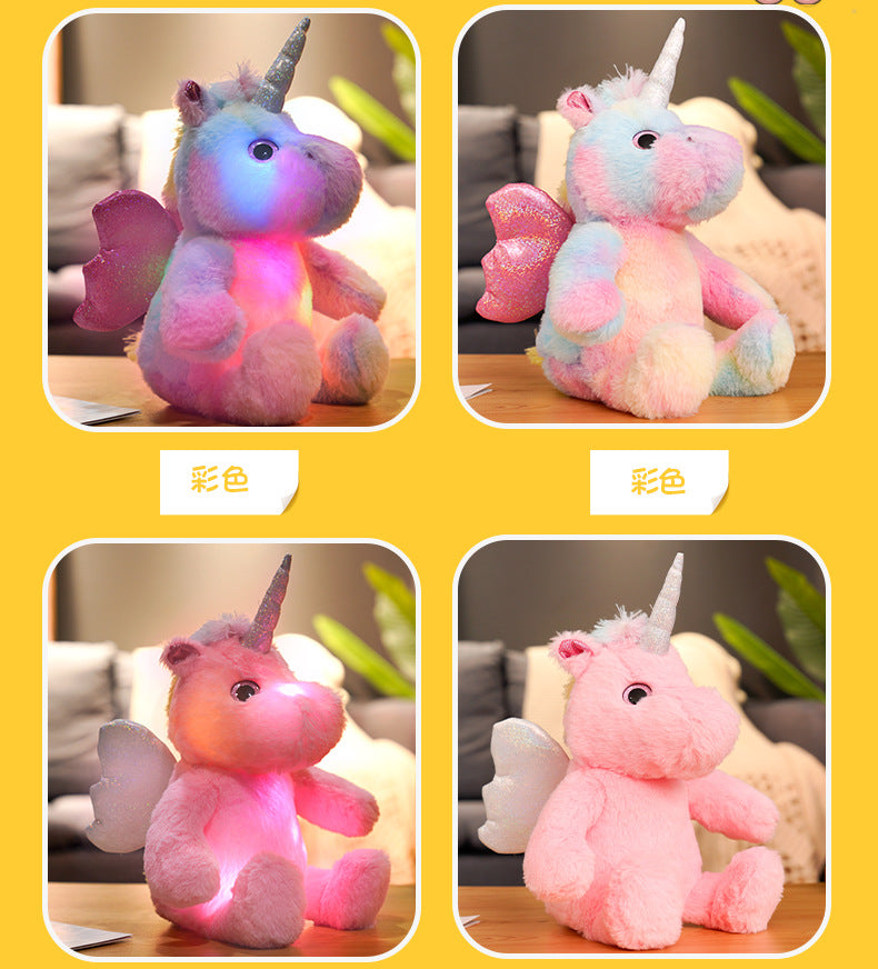 Glowing Unicorn Plush Toy multi-angle views