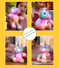 Glowing Unicorn Plush Toy close up