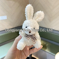 Cute bunny plush keychain for keys