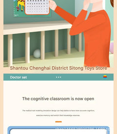 Children playing with doctor's medical tools