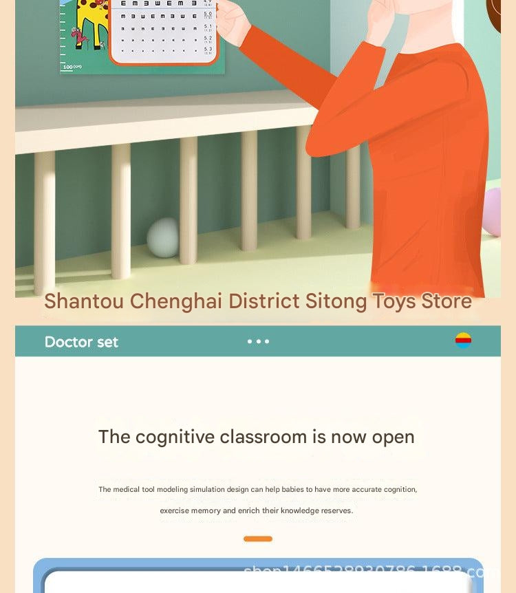 Children playing with doctor's medical tools
