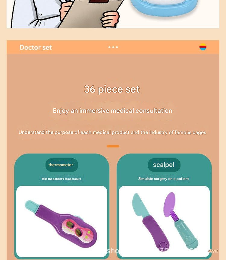 Eco-friendly plastic medical tools for kids