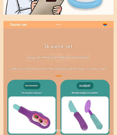 Eco-friendly plastic medical tools for kids