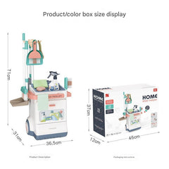 Kids miniature shopping cart with medical toys