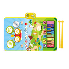 Kids Early Learning Drum Set with Foot Piano
