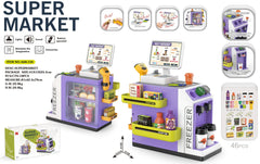 Realistic supermarket fixtures in kids' playset