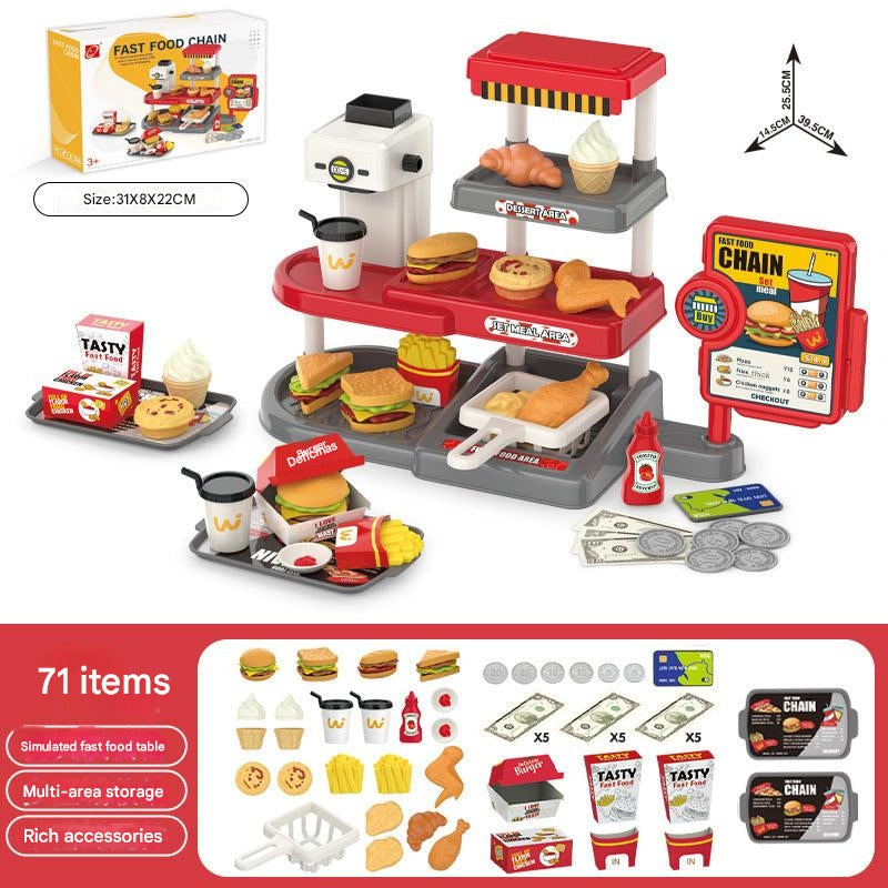 Interactive children's playset with BBQ grill