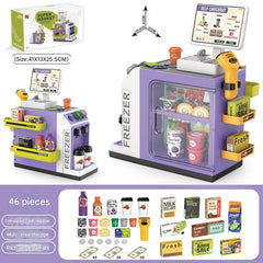 Snack bar component in kids' interactive playset