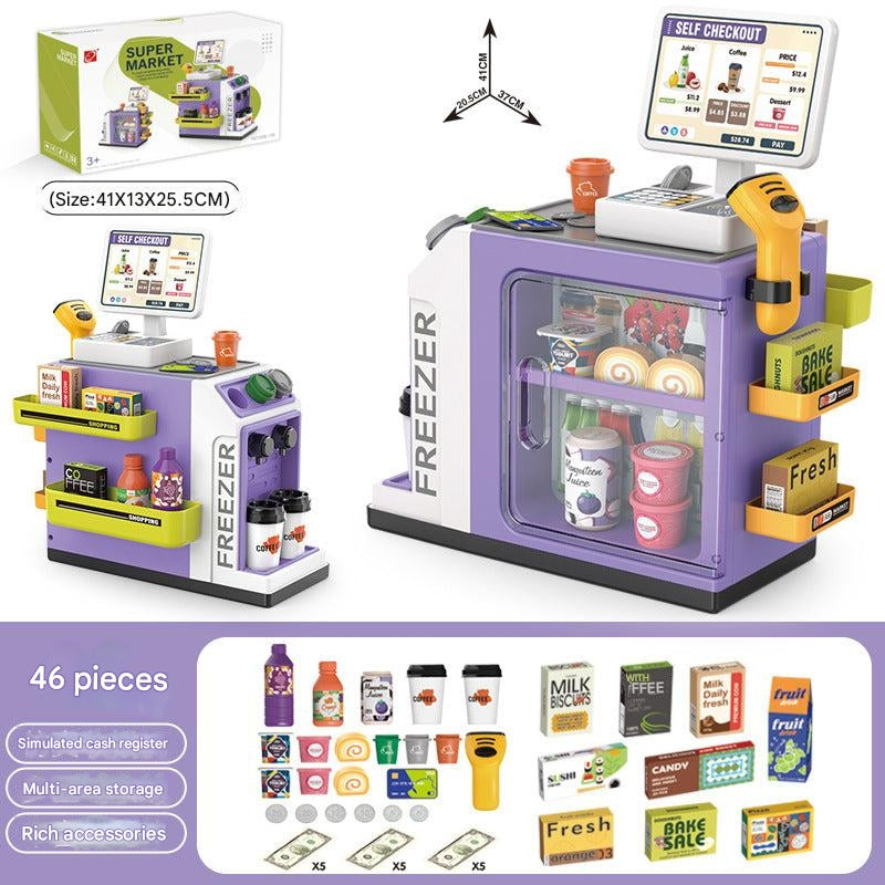 Snack bar component in kids' interactive playset