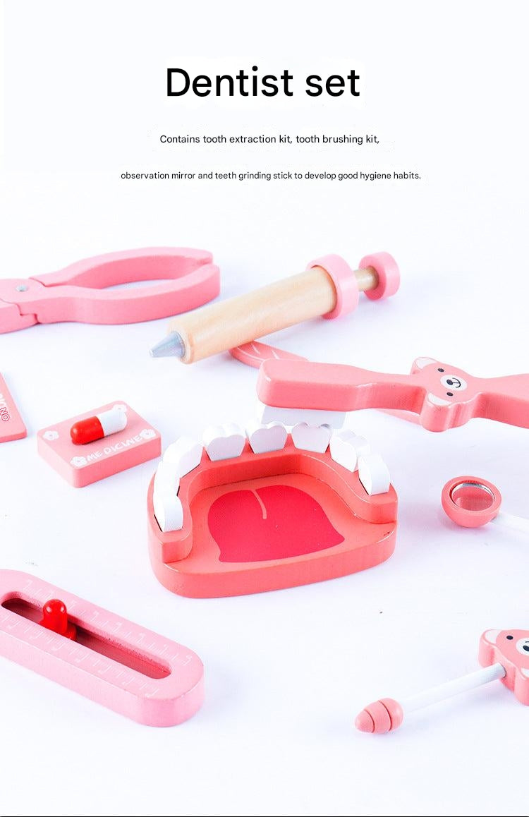 Children's Wooden Doctor Playset with Stethoscope
