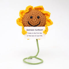 Handmade knit octopus character pot decor