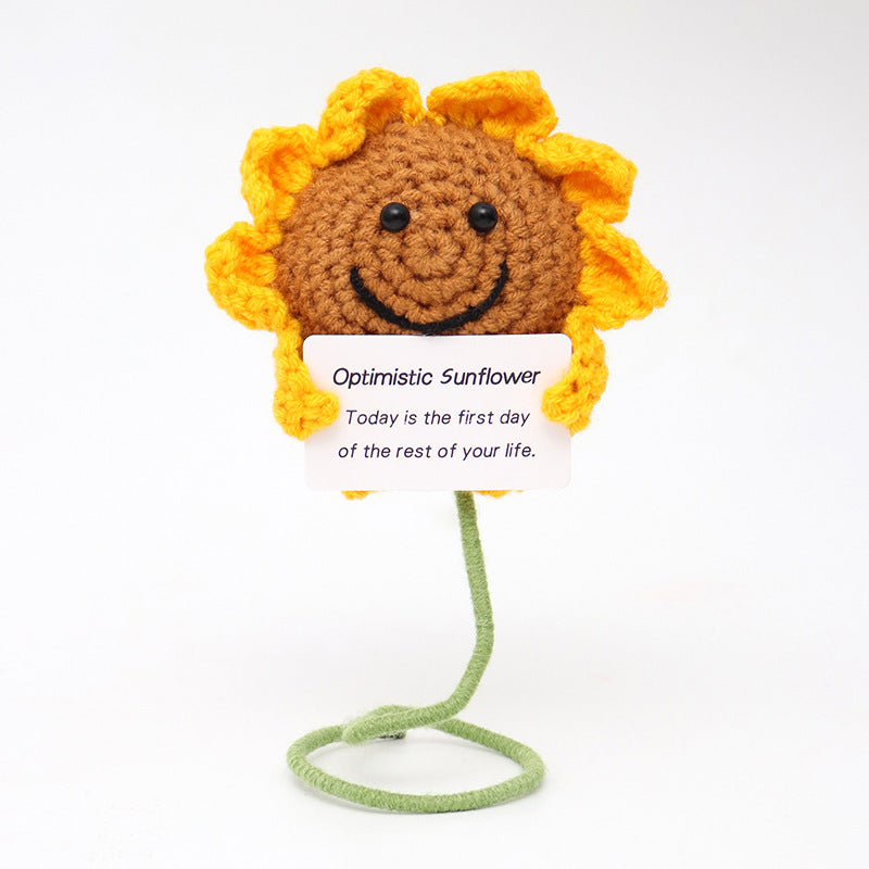 Handmade knit octopus character pot decor